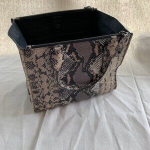 Coach purse - squarish, python print with pink
